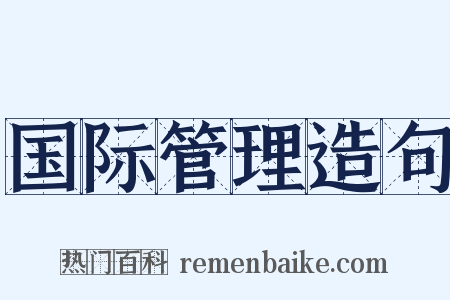 国际管理造句是什么意思的图片